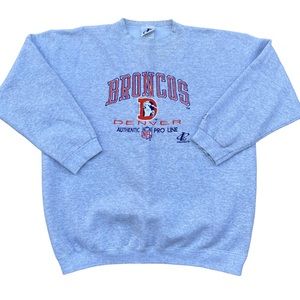 Vintage Denver Broncos Cool Grey Crew Neck Sweater